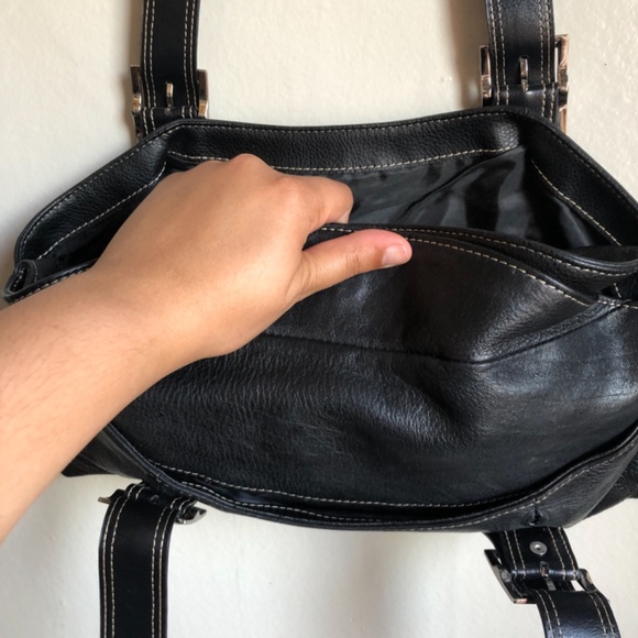 Kenneth Cole baguette handbag 90s leather shoulder bag - Picture 7 of 7